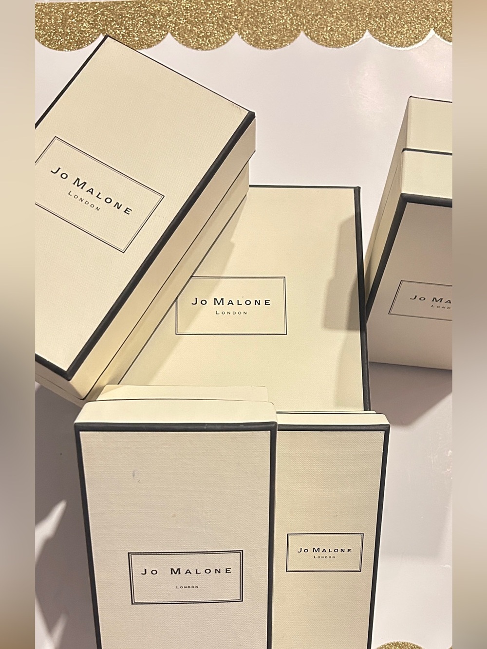 Jo Malone perfumes empty boxes.